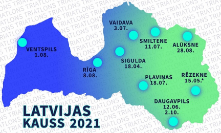 Apstiprināts triatlona Latvijas kausa izcīņas kalendārs 2021. gadam