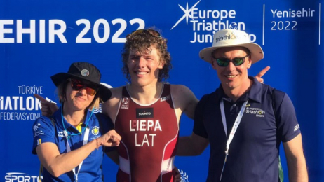 Triatlonists Liepa otro reizi karjerā uzvar Eiropas kausā junioriem