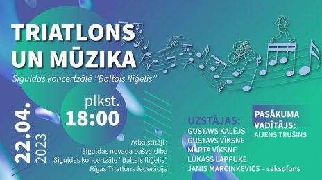 Siguldas akvatlona noslēgumā notiks muzikālo triatlonistu koncerts