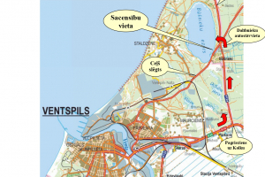 Ventspils triatlona sacensību vietas karte