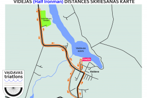 Vidējās (Half Ironman) distances skriešanas karte