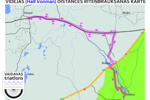 Vidējās (Half Ironman) distances riteņbraukšanas karte